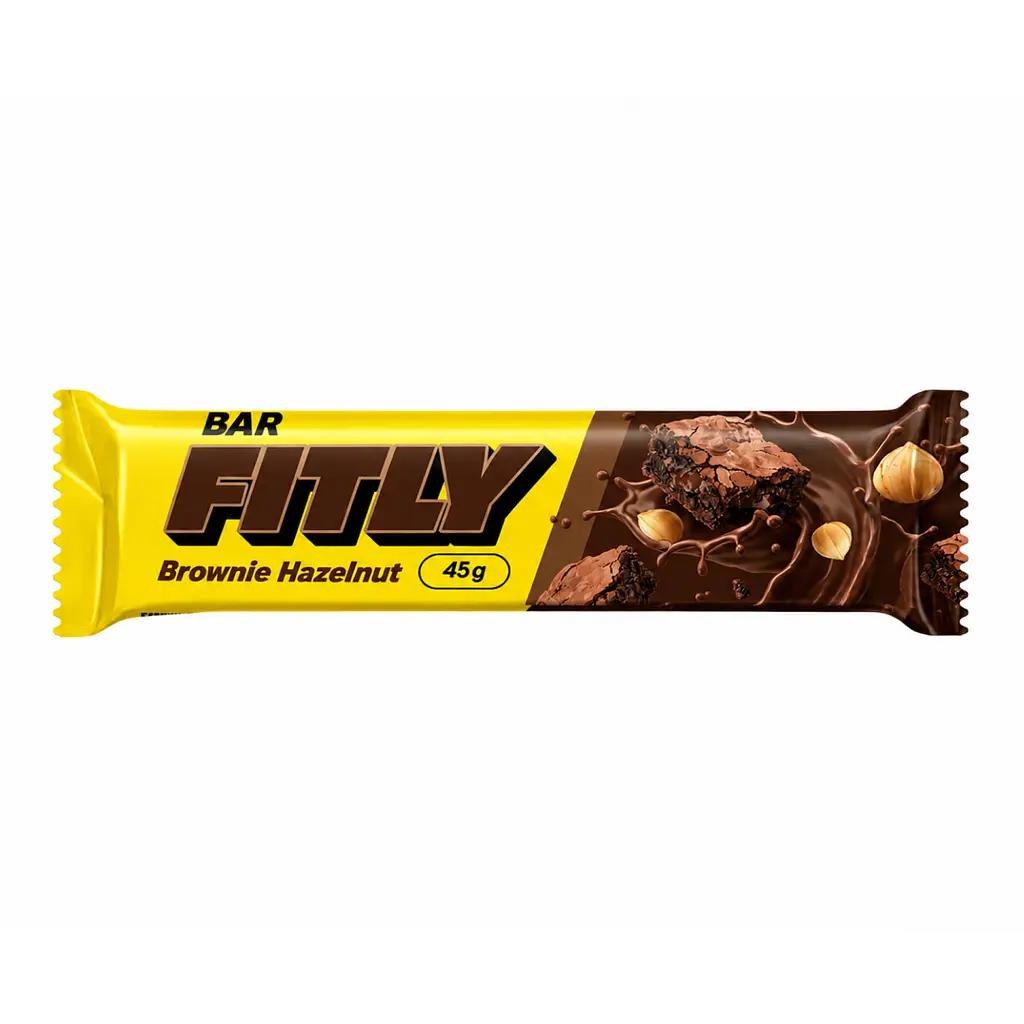 Фітнес батончики, Bar — 12 × 45 г Brownie Hazelnut
