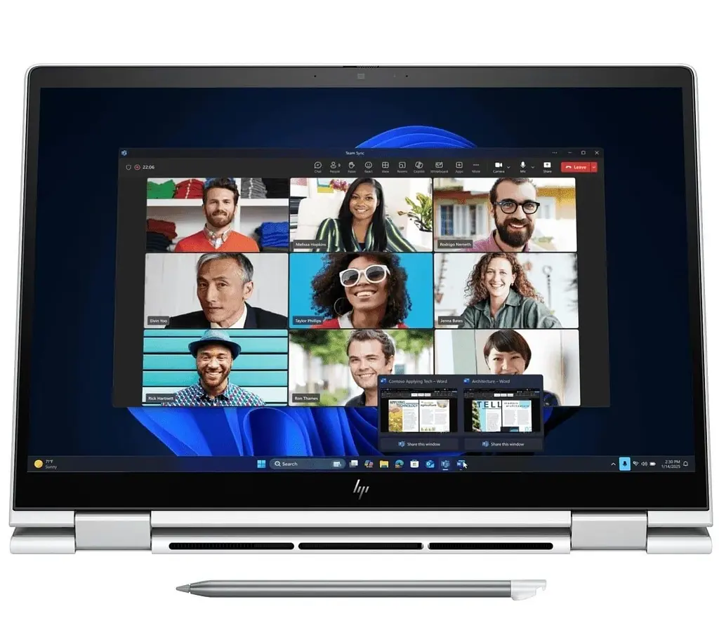Ноутбук HP 13.3 EliteBook 8 Flip G1i WUXGA Touch/Intel U7-255U/32GB/1TB/UMA/W11P/Silver (AD4H0ET) - фото 5