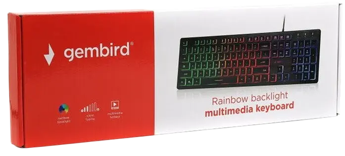 Клавіатура Gembird KB-UML-01-UA RGB Black - фото 2