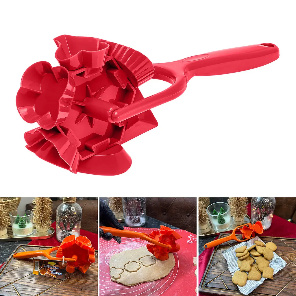 Валик нож-формочки для вырезания печенья 25 см, Kitchette Красный 84879 - фото 3