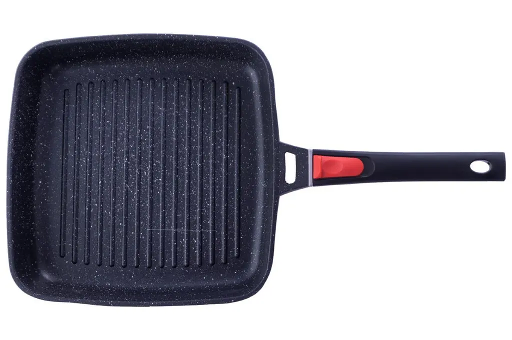 Сковорода гриль квадратна антипригарна Maestro MR-4826 26 см Granite литий алюміній ручка, що знімається - фото 3