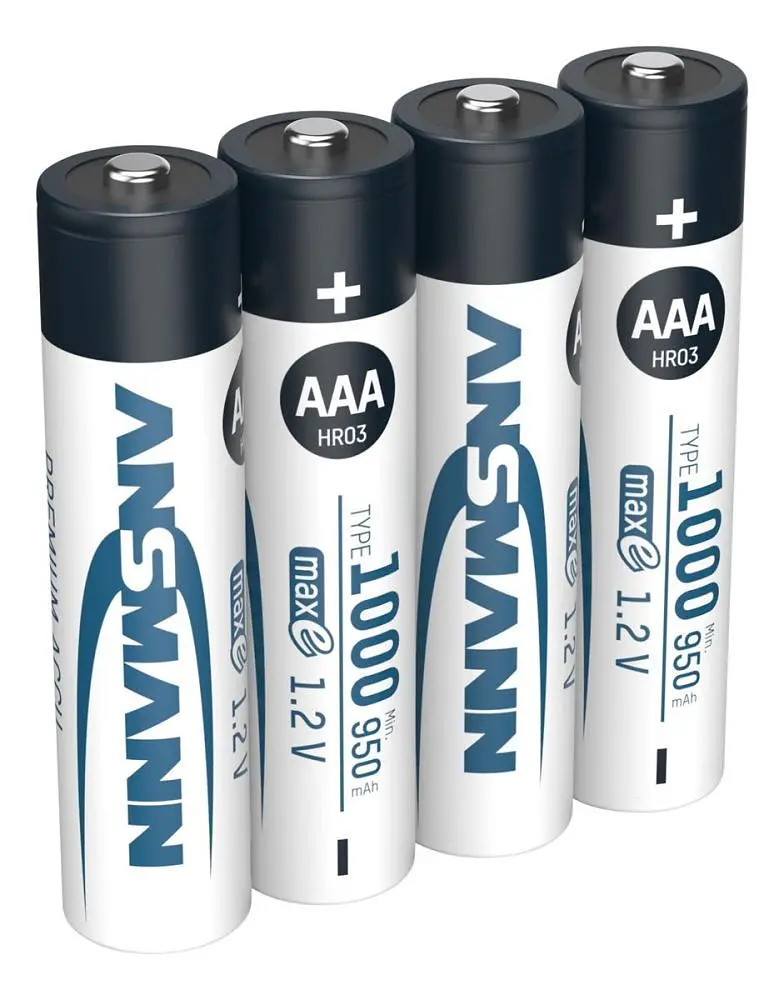 Акумулятори Ansmann AAA/HR03 NI-MH 1000 mAh BL 4 шт (5030882) - фото 9