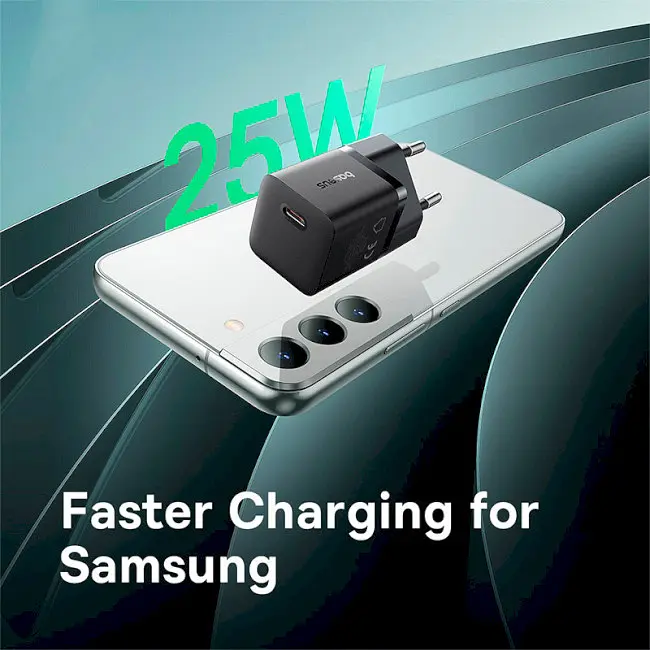 Мережевий зарядний пристрій Baseus GaN5 Fast Charger (Xiaomini) 1Type-C 25 W EU P10110909113-01 Black - фото 2