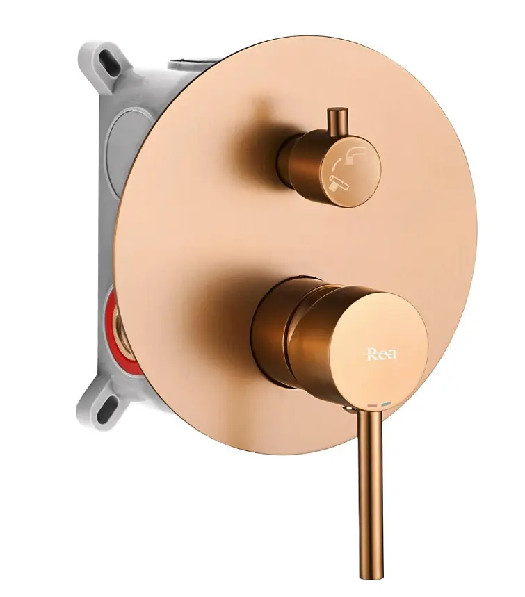 Змішувач для ванни Rea Lungo + BOX прихованого монтажу brushed copper REA-B4568 - фото 3