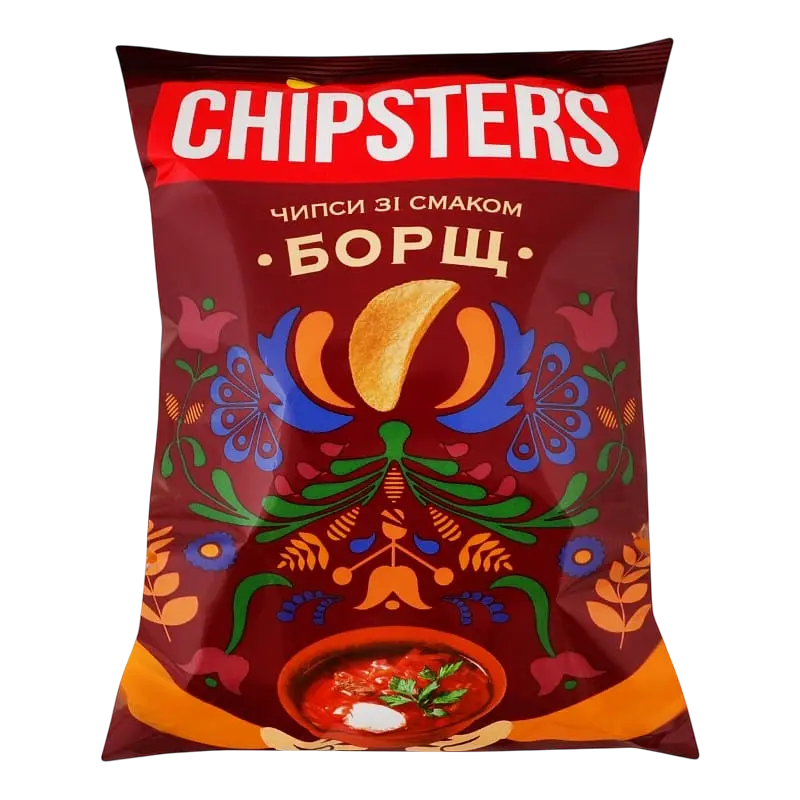 Набір: Грінки житньо-пшеничні До бочкового хвилясті зі смаком Часник 80 г + Чипси картопляні Chipster's Борщ 100 г + Грінки До Бочкового житньо-пшеничні Сало з хроном 80 г - фото 3