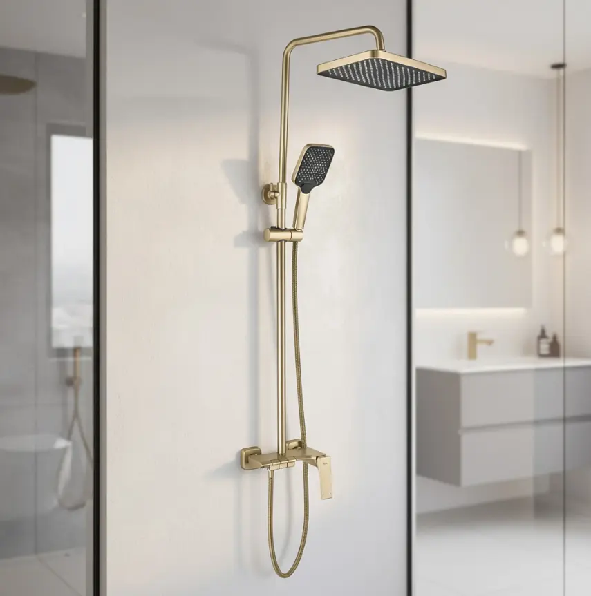 Душова система з виливом Rea Joe brushed gold REA-P5656 - фото 2