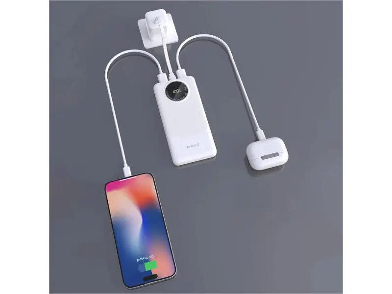 Зовнішній акумулятор (Power Bank) Dudao K12 10000mAh 22.5W PD+QC LED Black - фото 3