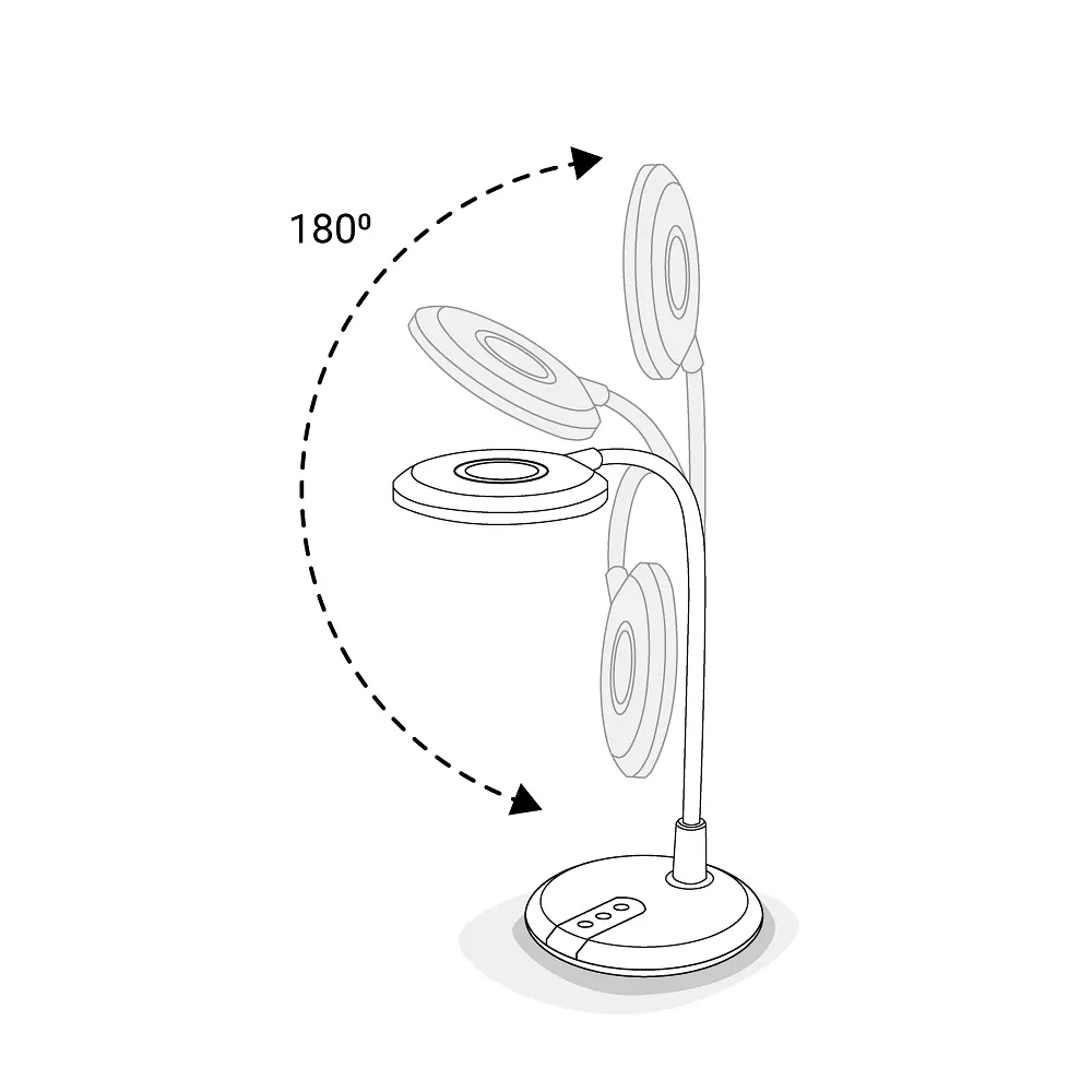 Настільний світлодіодний світильник Feron DE1731 8Вт срібло - фото 2