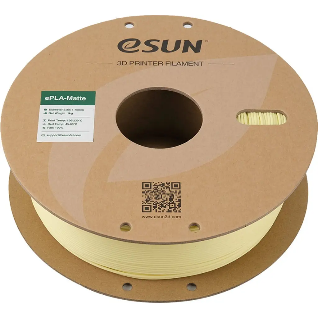 Пластик для 3D-принтера eSUN ePLA-Matte, 1.75 мм, 1 кг, almond yellow (ePLA-Matte-P175AY1) - фото 3