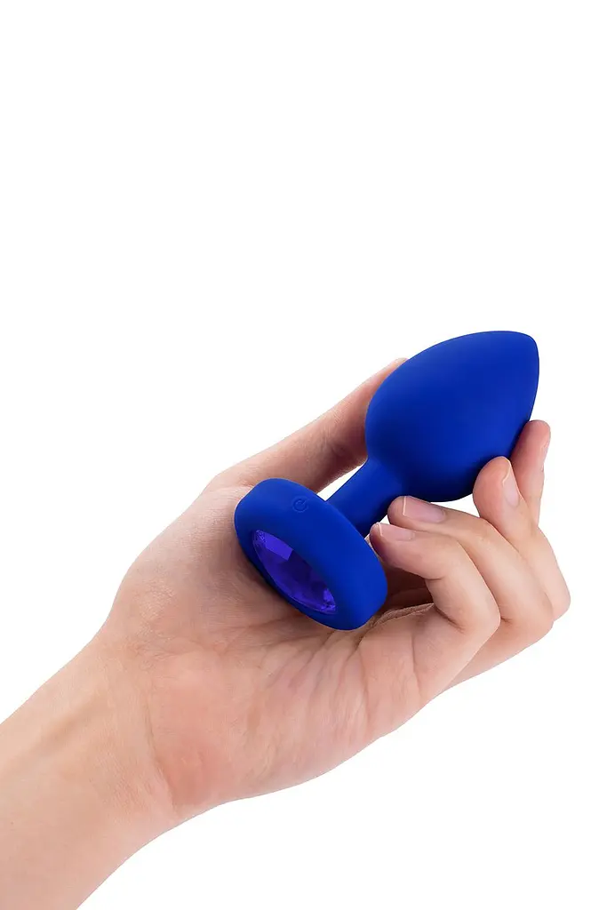 Анальная пробка B-Vibe Vibrating Jewel Plug L/XL 11.1 см (синий) - фото 3
