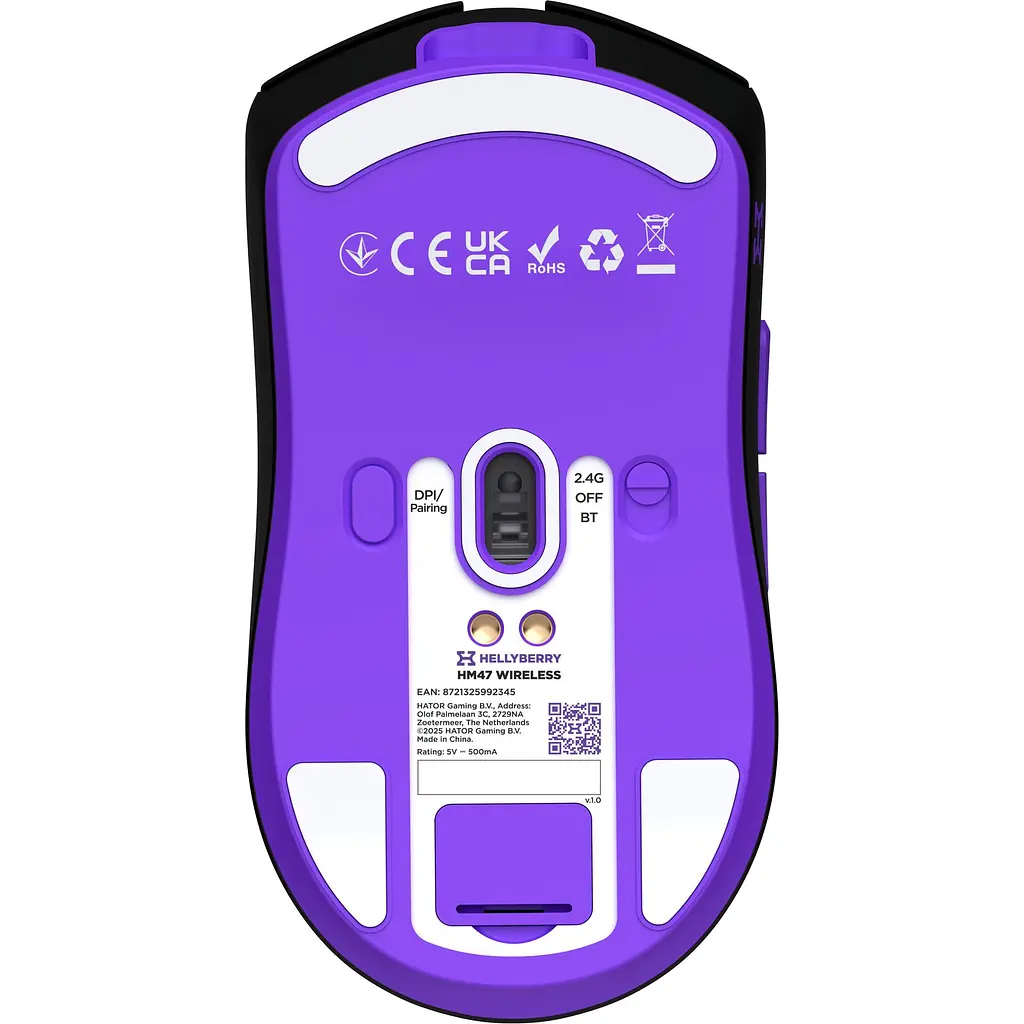 Миша Hellyberry HM47 Wireless Black/Violet - фото 7