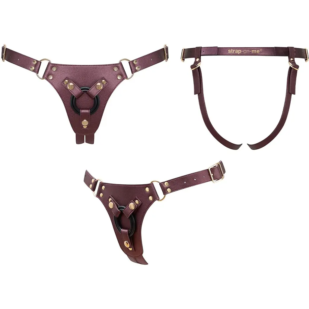 Трусики для страпону Strap-On-Me Generous Harness (Aubergine) - фото 4