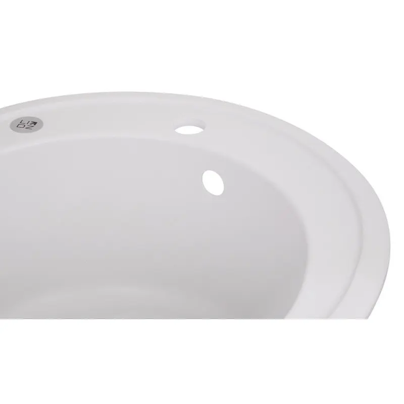 Кухонна мийка Lidz D510/200 WHI-01 (LIDZWHI01D510200), Білий - фото 5