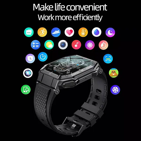 Сенсорний розумний смарт-годинник Smart Sport K55 Black (16070-hbr) - фото 5