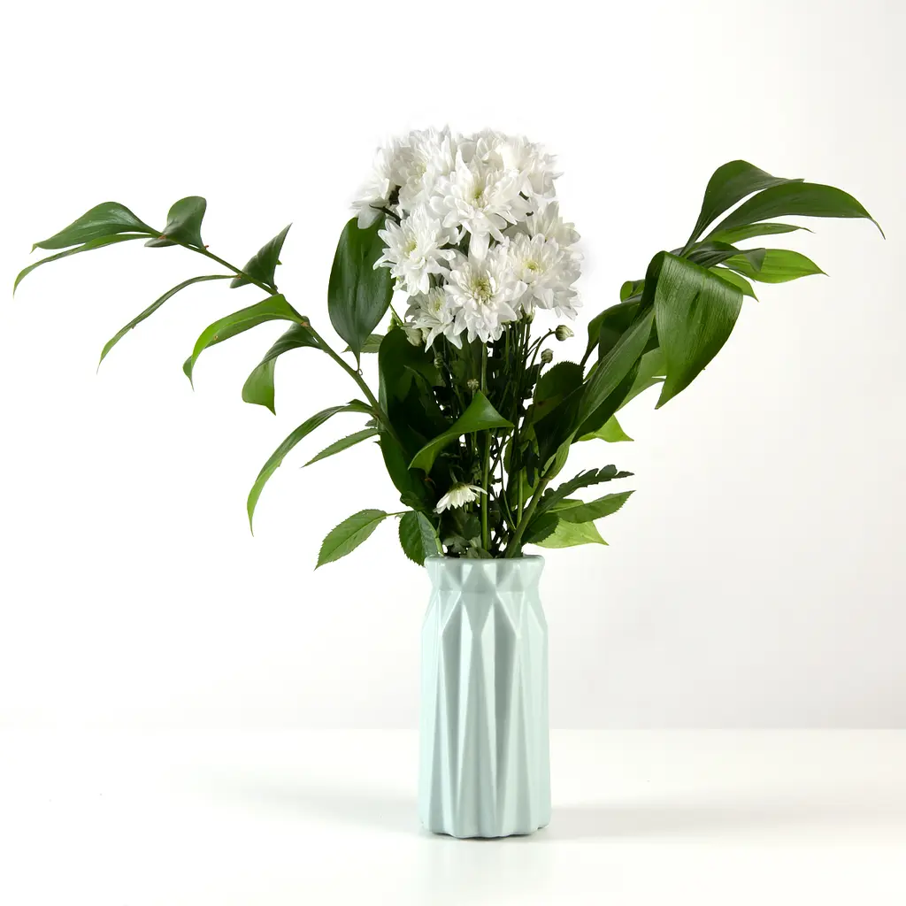 Ваза декоративна МВМ My Home, 18 см, блакитна (DH-FLOWERS-01 BLUE) - фото 2