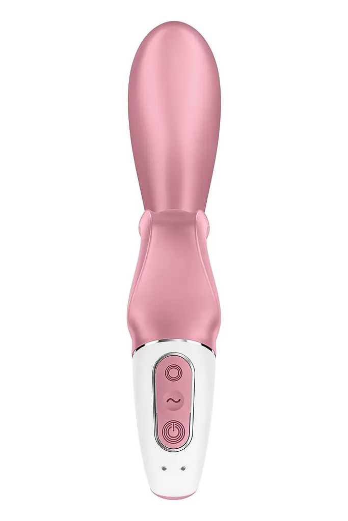 Смарт вібратор-кролик Satisfyer Hug Me Pink, 2 мотори, діаметр 4,2см, широка кліторальна частина - фото 4