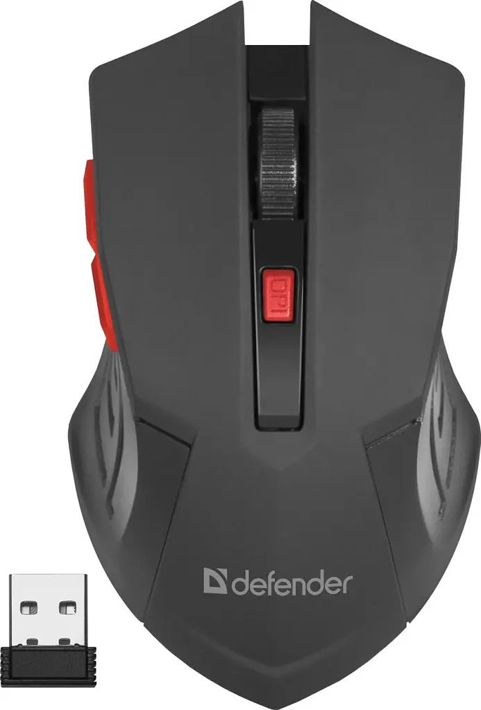 Комп'ютерна мишка Defender Accura MM-275 бездротова 6 кн. до 1600 dpi червоний (52276) - фото 5