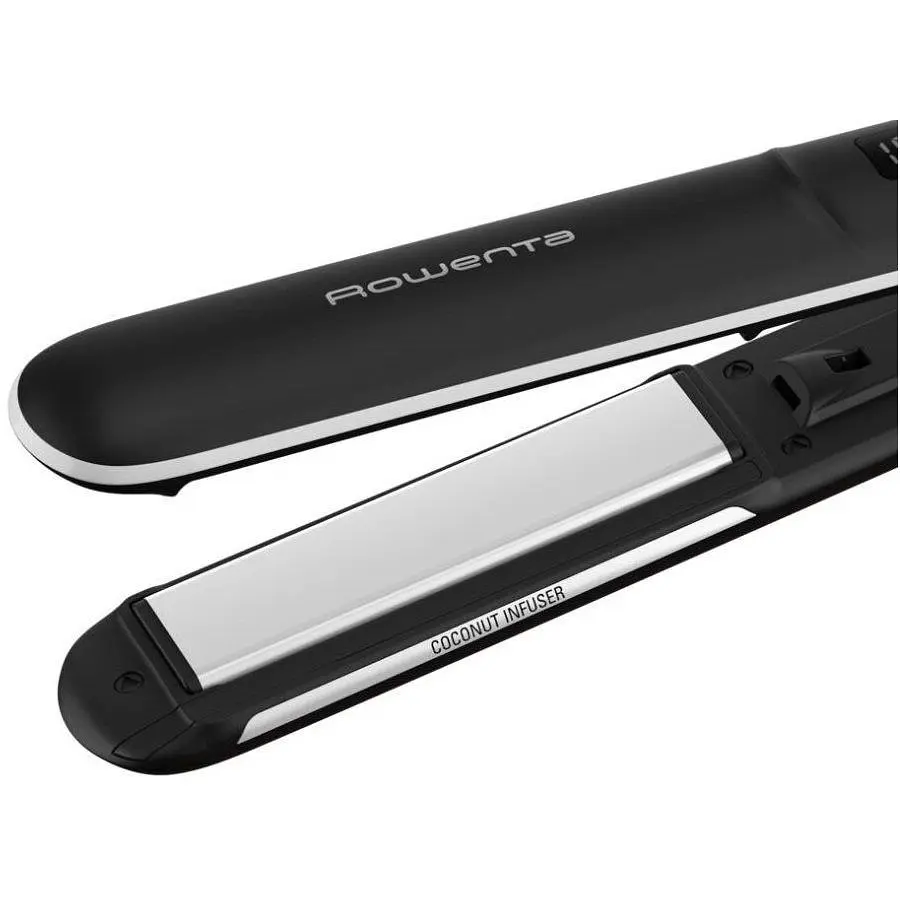 Випрямляч для волосся Rowenta Xpress Shine Coconut чорний (SF4621F0) - фото 4