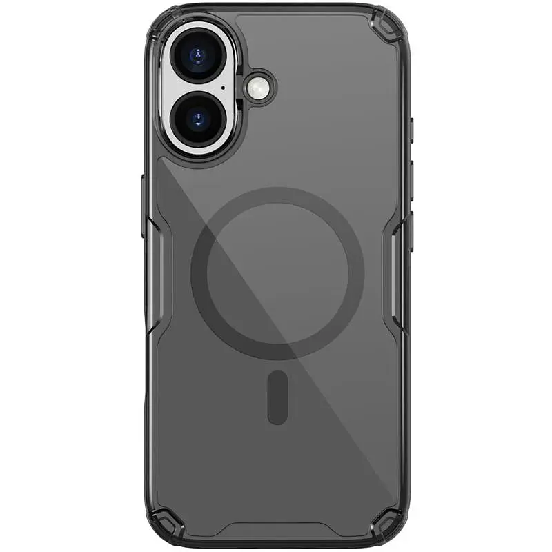 TPU чохол Nillkin Nature Pro Magnetic для Apple iPhone 17 (6.3) Чорний (прозорий) - фото 3