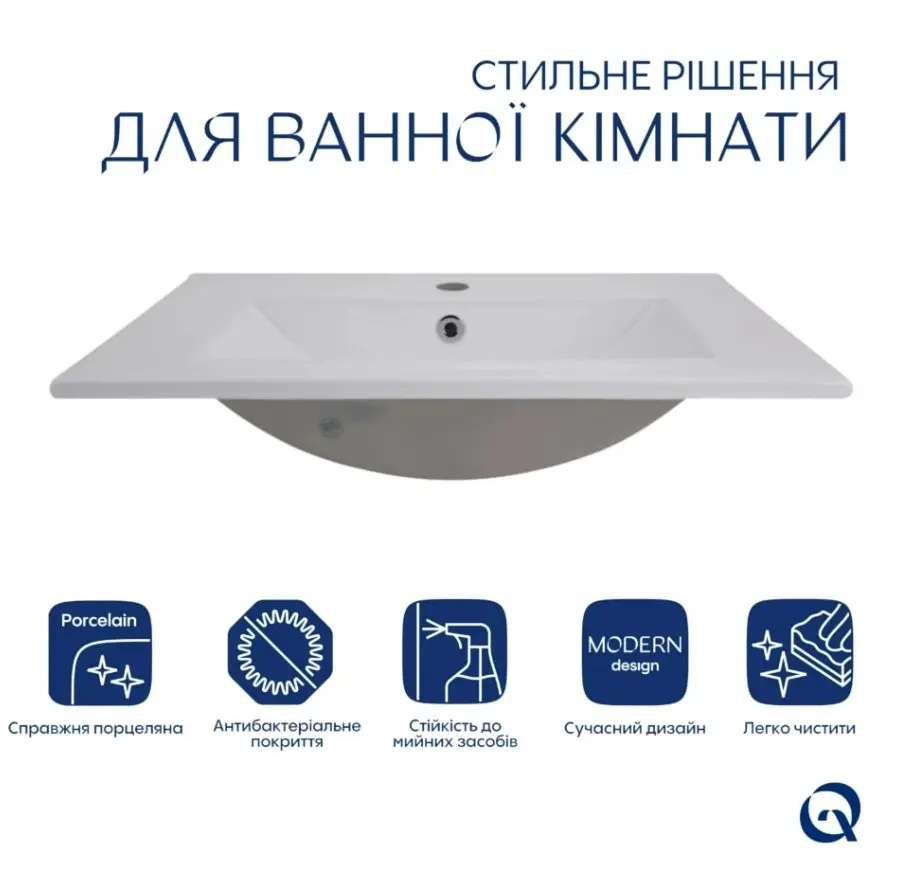 Раковина врезная мебельная Qtap Albatross 620x460x180 White с донным клапаном QT01113060CW148473 - фото 3