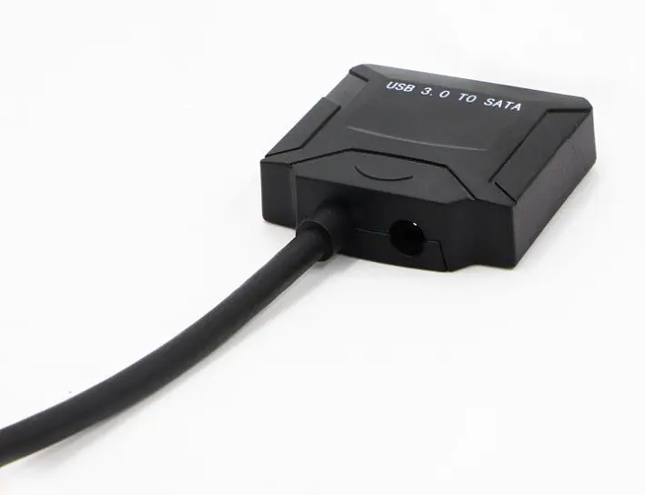 Перехідник USB 3.0 Type-A --> SATA III (F) 2.5/3.5 7+15pin Блок живлення, чорний - фото 3