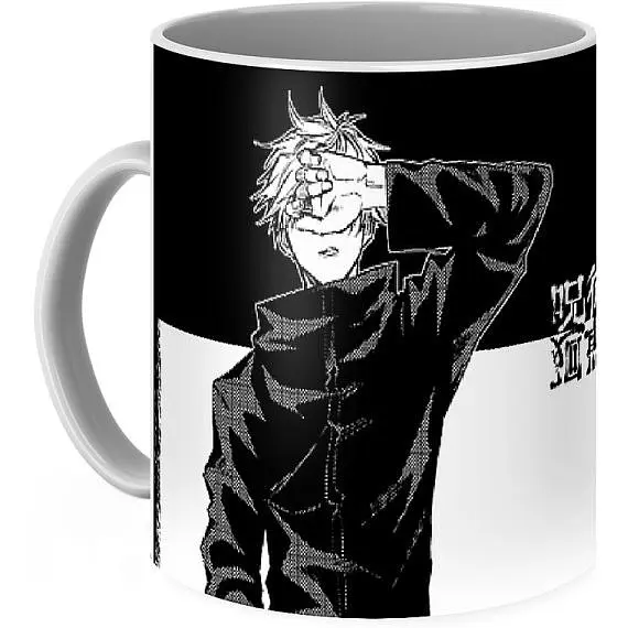 Кружка GeekLand Магическая Битва Jujutsu Kaisen Suguru Geto Satoru Gojo JK.02.05 330 мл черно-белая - фото 3