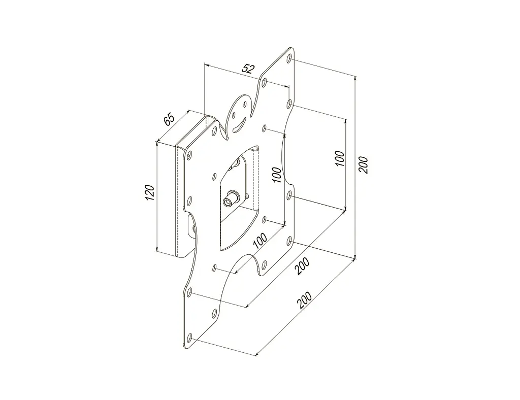Кріплення ТВ з кутом нахилу WMB-4021N 19-43 KSL teh0013038 - фото 4