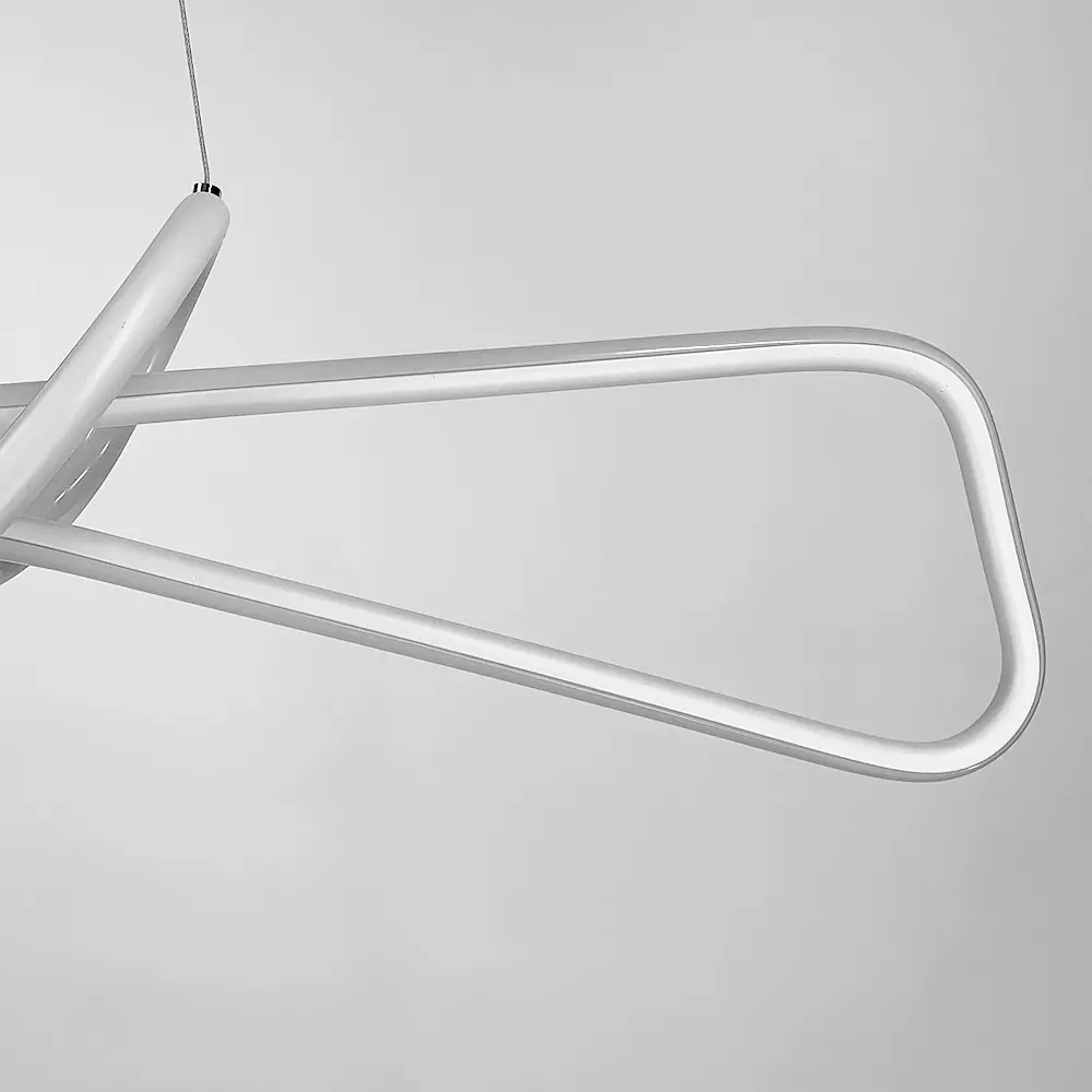 Современная белая люстра AVIZE в двух размерах Line.F Длина 85 см - фото 10