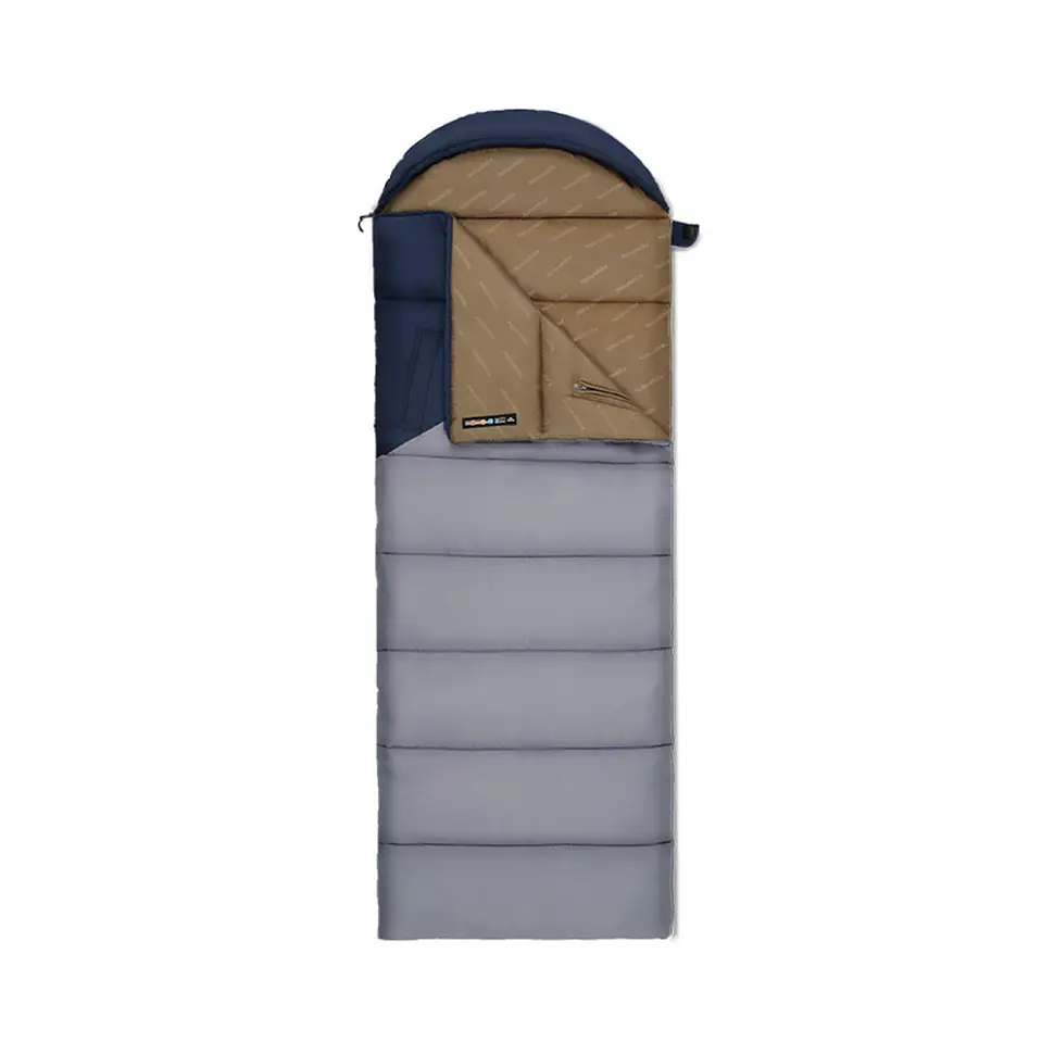 Спальник з капюшоном Naturehike Sunny Day PL02 U250 CNK2550WS028, (8,5°C), лівий, блакитно-синій