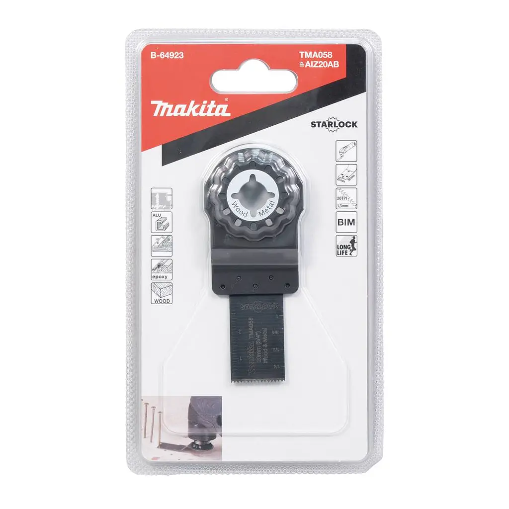 Полотно BiM по металу для мультитулу 20x30 мм Makita B-64923 - фото 2