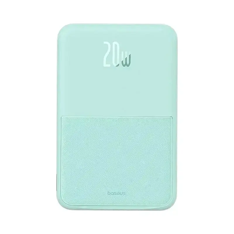 Магнітний павербанк Baseus Magnetic 5000 mAh 20 W з бездротовою зарядкою MagSafe та індикатором заряду блакитний - фото 4
