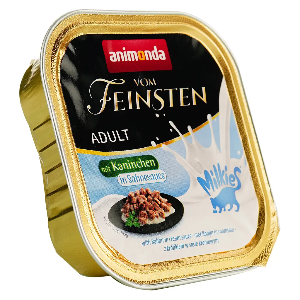 Вологий корм для котів Animonda Vom Feinsten Adult with rabbit in cream sauce, з кроликом в вершковому соусі, 100 г - фото 2