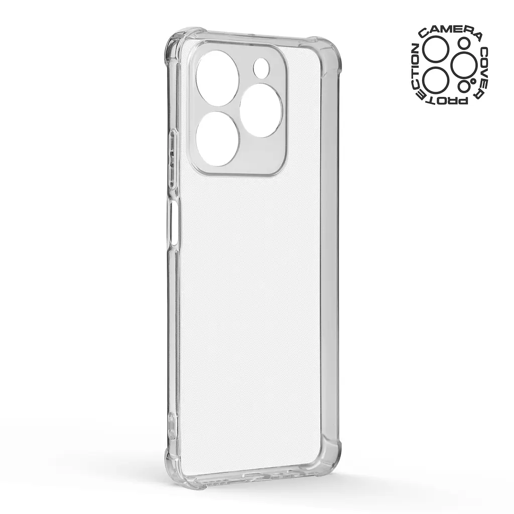 Прозрачный чехол для Realme C63 4G/C61 4G с защитой камеры и усиленными бортами, тонкий, силиконовый, бесцветный, ударостойкий, противоударный бампер c закрытой камерой, ArmorStandart (ARM80518) - фото 2