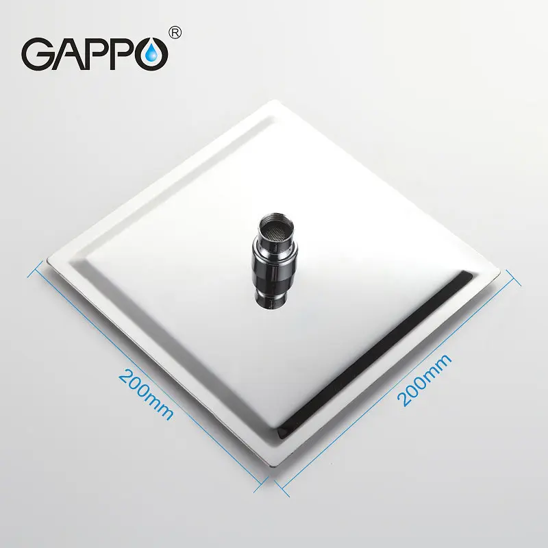 Тропічний душ Gappo G28, 200x200 мм, нержавіюча сталь, хром, Хром - фото 4