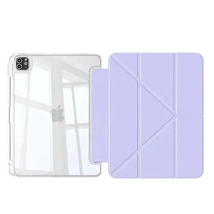 Обложка BeCover Ultra Slim Origami Transparent с креплением Apple iPad Pro 11" M4 2024 Purple (711692) - фото 4
