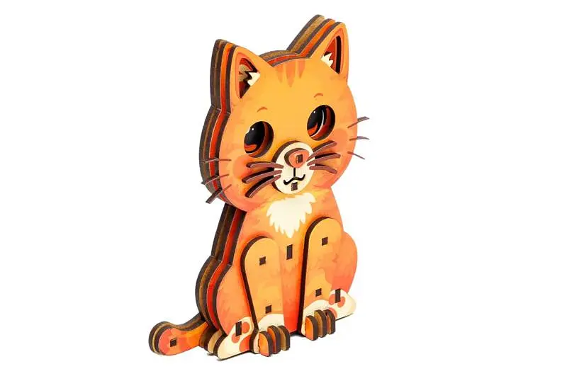 Конструктор дерев'яний Puz-00974 "Turbo Cat" PuzzleOk - фото 3