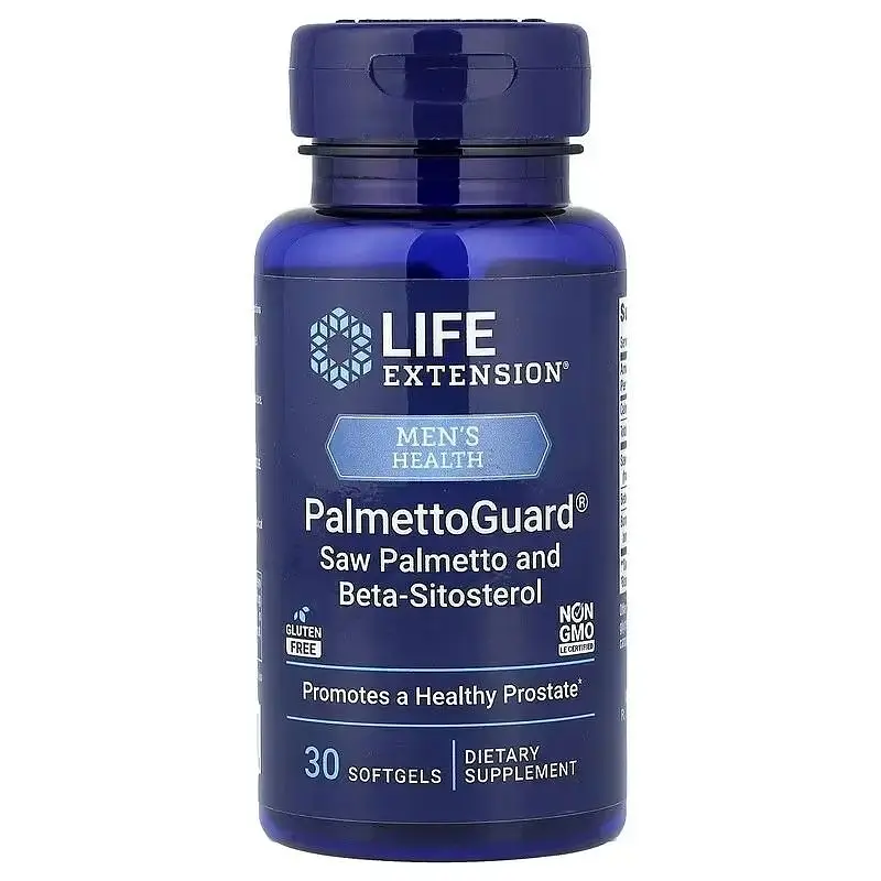 Со Пальметто с бета-ситостеролом Life Extension Saw Palmetto and Beta-Sitosterol мужское здоровье 30 гелевых капсул
