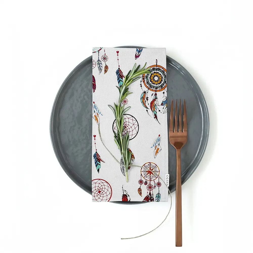 Набір серветок Cosas Red Dreamcatcher 2 шт. 35х35 см різнобарвний (Set-2Serviette_DreamcatcherRed_35) - фото 2