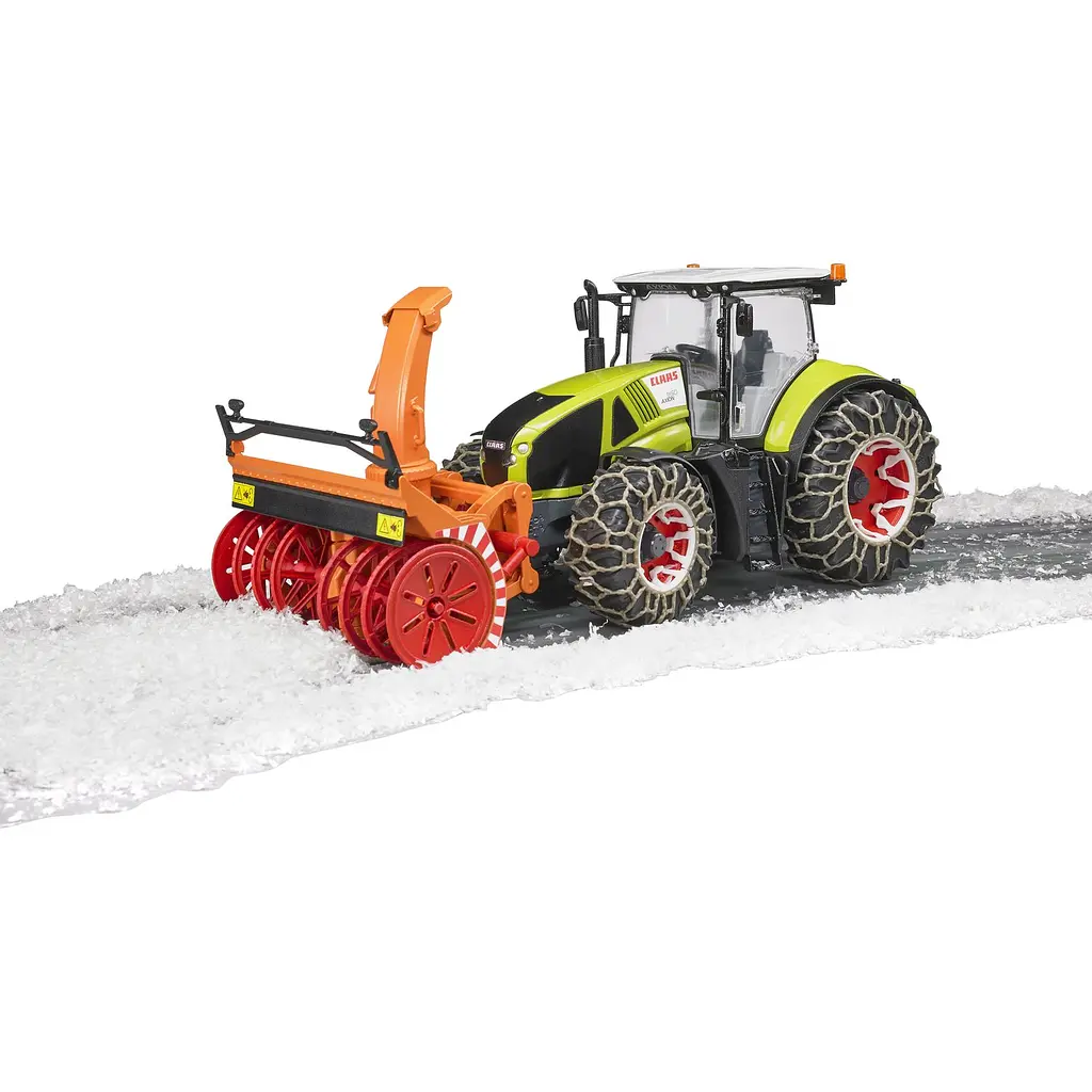 Уценка. Игрушечная машинка Bruder Трактор Claas Axion 950 для уборки снега 1:16 (03017) - фото 14