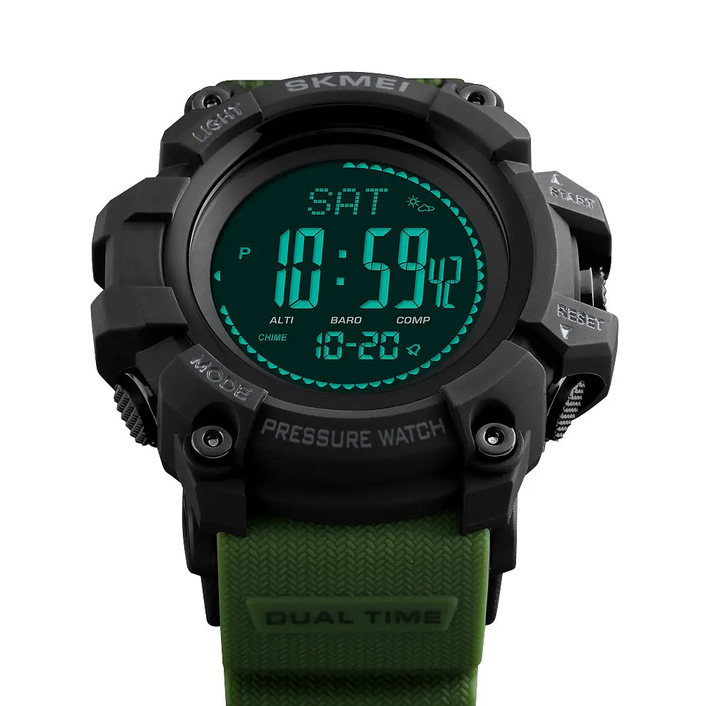 Наручний годинник чоловічий Skmei 1358 Army Green, 1358AG (12275) - фото 4
