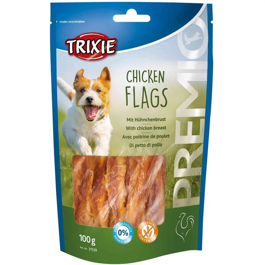 Лакомство для собак Trixie Premio Chicken Flags с курицей 100 г - фото 1