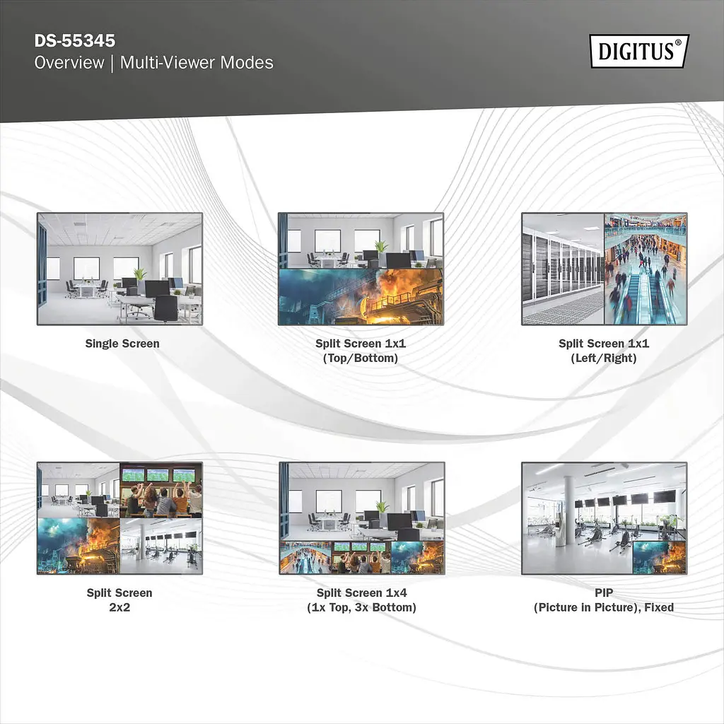 Перемикач Digitus 4x2 HDMI Matrix Switch/Multi-Viewer, 4K/30Hz - фото 5