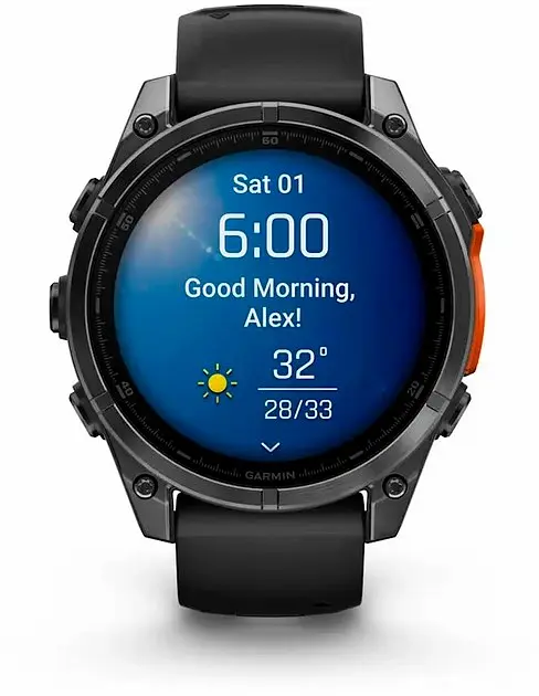Смарт-часы Garmin Fenix 8 47mm AMOLED Slate Gray with Black Silicone Band (010-02904-00) - фото 6