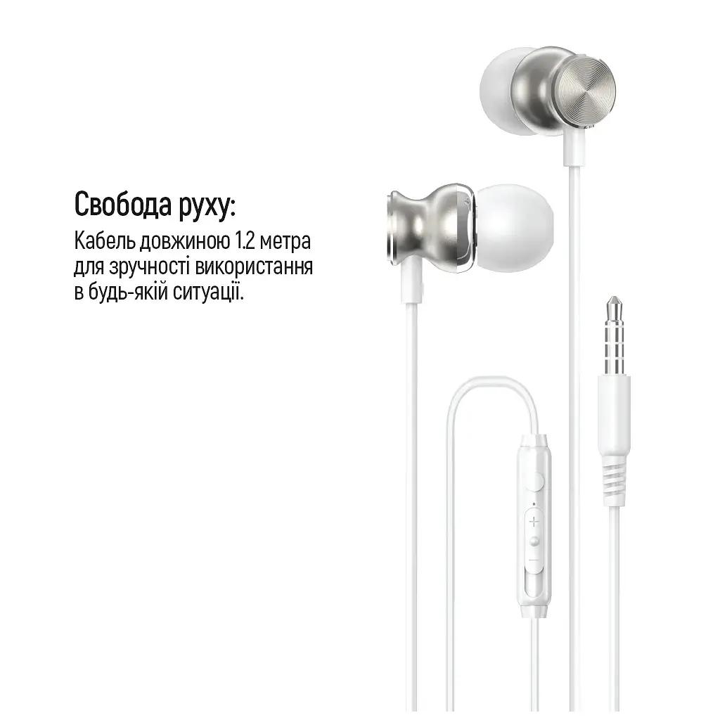 Навушники ColorWay 3.5 mm Wired Earphone UrbanBeat White (CW-WD03WT) - фото 8