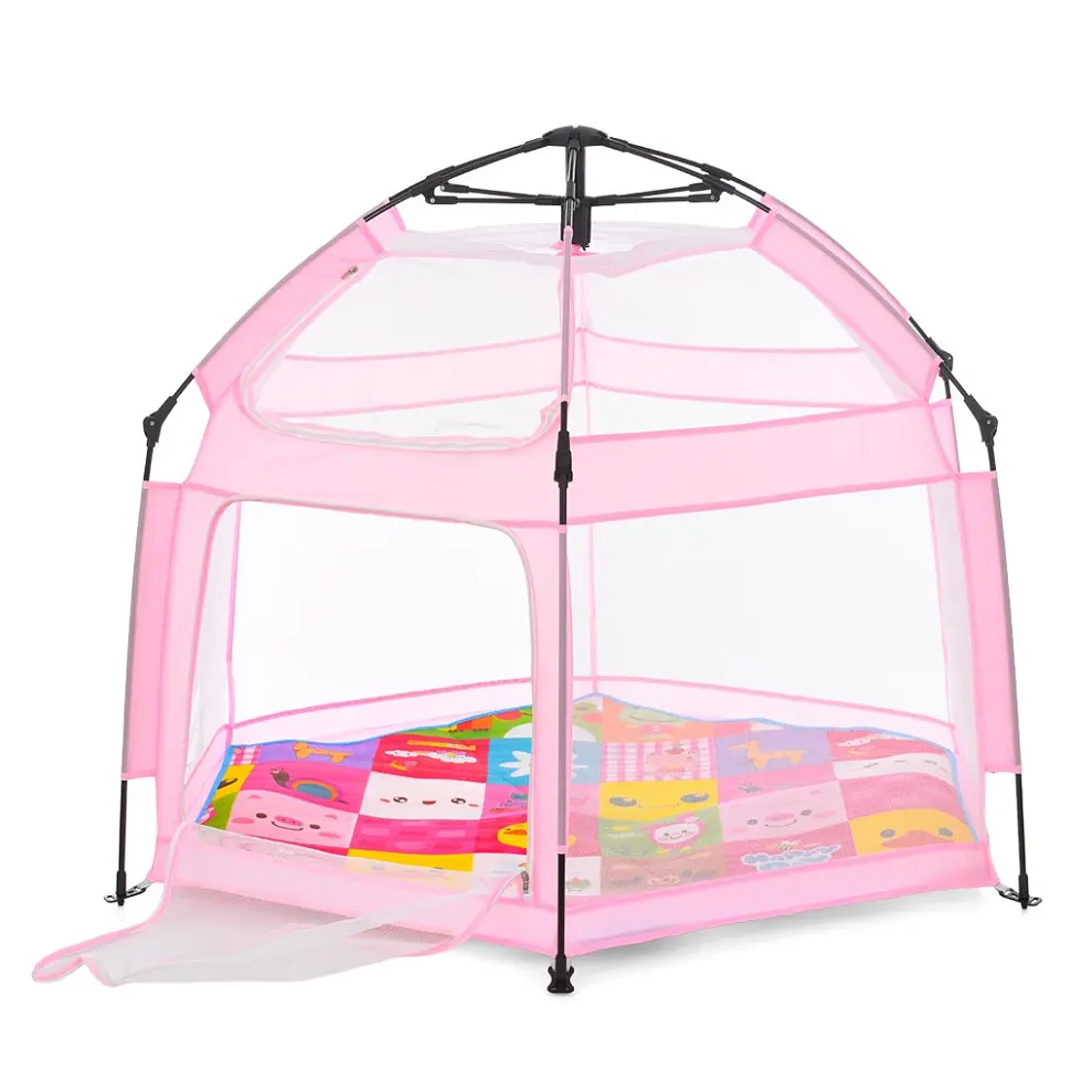 Дитячий манеж MR 1512 Powder Pink 146×127×110 см - фото 2