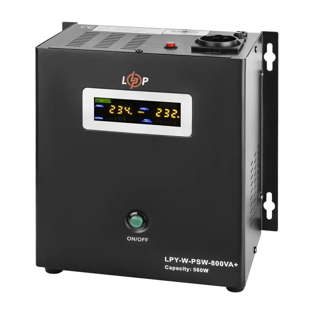 ИБП с правильной синусоидой 12V LPY-W-PSW-800VA+ (560Вт) 5A/15A - фото 3