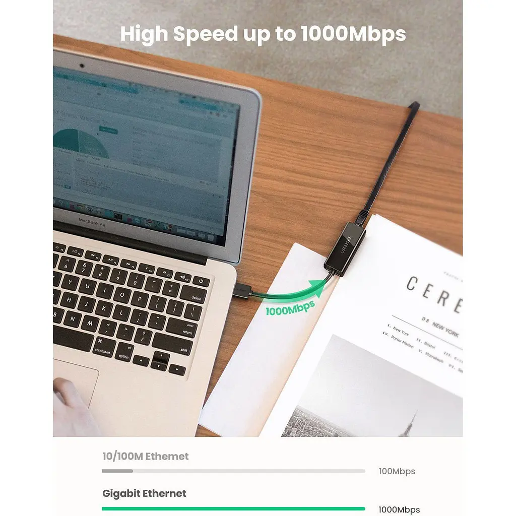 Мережевий адаптер Ugreen CR111 USB-A 3.0 to RJ-45 1Gbps (20256) [165274] - фото 2