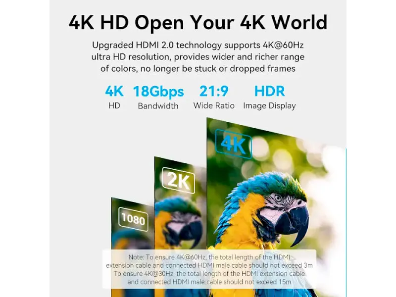 Кабель Vention HDMI Cable for Structure Cabling Engineering HDMI v2.0 8м Black (AAMBK) - фото 9