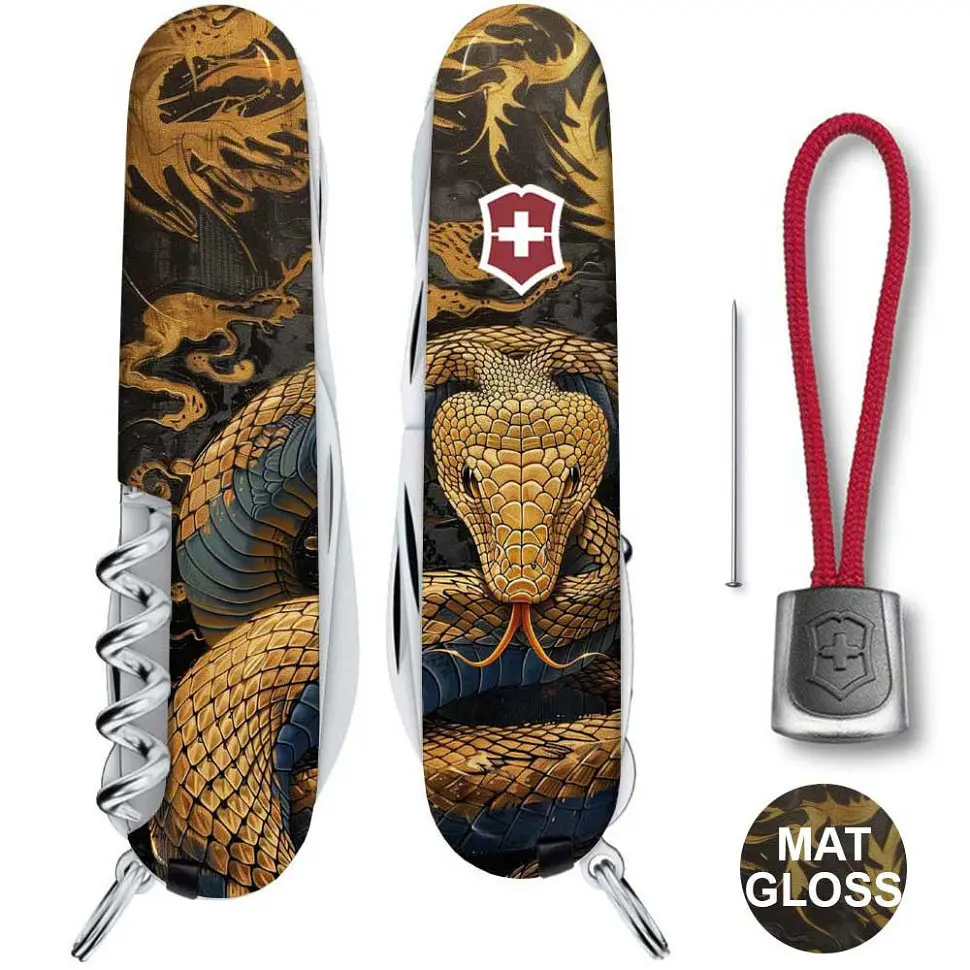 Ніж Victorinox Huntsman Zodiac 91мм 15функ Дерев'яна змія - фото 2