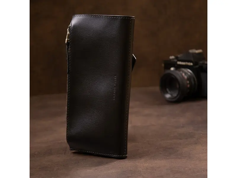 Шкіряний клатч GRANDE PELLE 21х10х2 см acs0018176 - фото 8